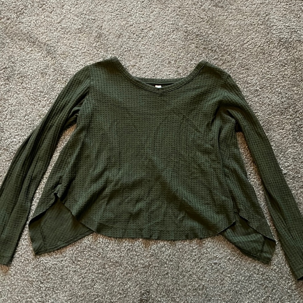 Green open back sweater-Size XS